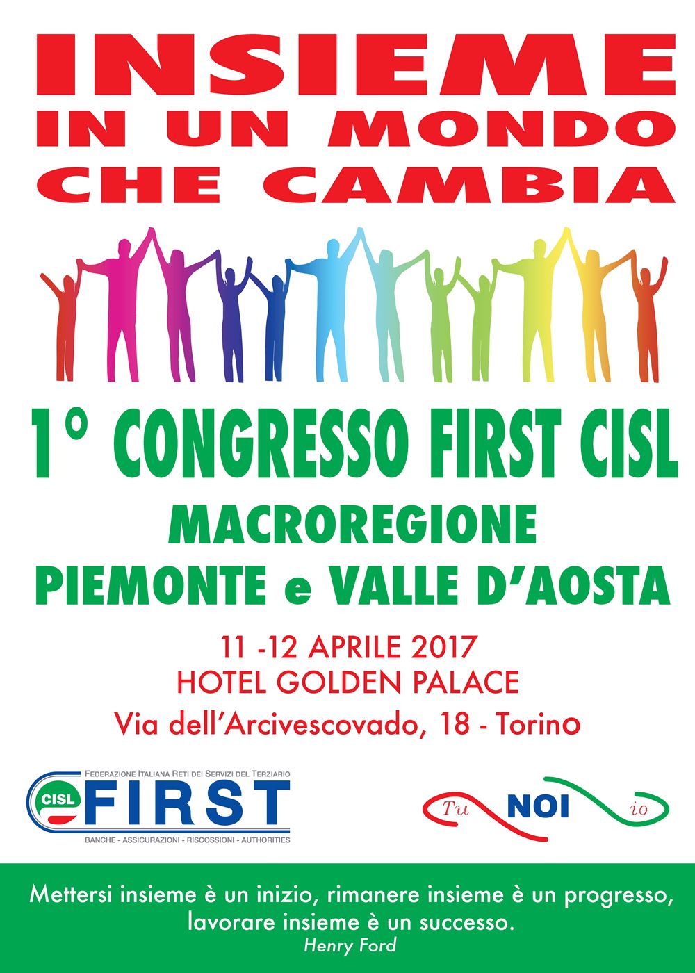 I CONGRESSO FIRST Piemonte e Valle d'Aosta LOCANDINA 11 e 12 APRIL 2017
