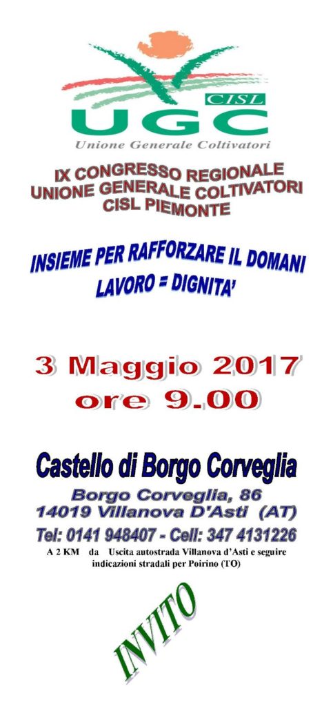 UGC Piemonte Invito 3 maggio 2017 a Villanova d'Asti