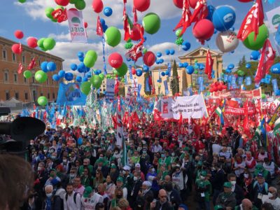 L’intervento del leader Cisl Sbarra alla manifestazione di Cgil Cisl Uil di sabato 16 ottobre in piazza San Giovanni a Roma