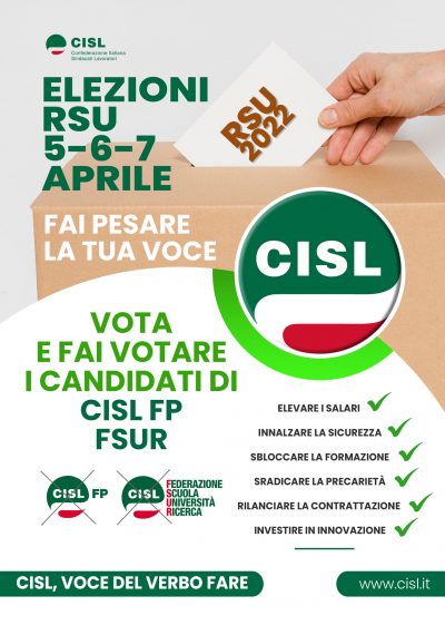 Voto rsu del 5-6-7 aprile: lettera del leader Cisl Luigi Sbarra a lavoratrici e lavoratori di Pubblico Impiego, Scuola, Università e Ricerca