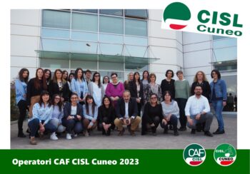 Cisl Cuneo: al via la campagna fiscale con i nuovi assunti