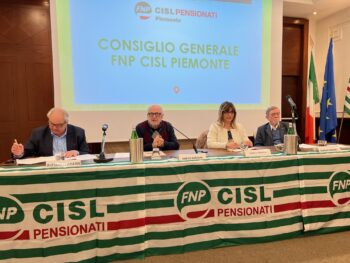 Consiglio Generale Fnp Cisl Piemonte con la Segretaria confederale Cisl e reggente nazionale Fnp, Daniela Fumarola