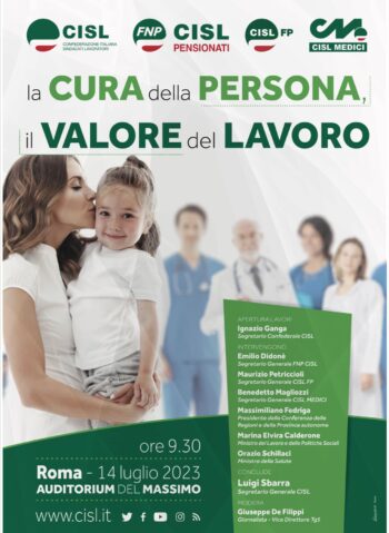 Convegno Sanità Cisl-Governo: 14 luglio 2023 – Auditorium del Massimo, Roma